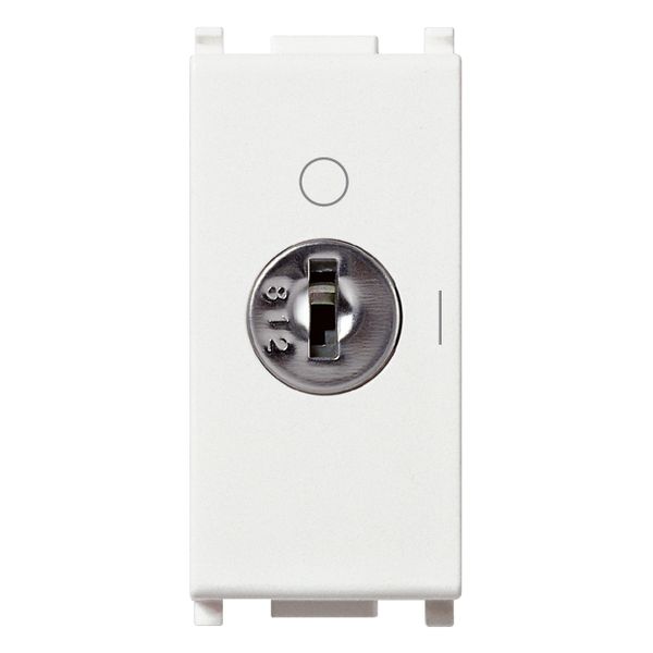 2P 16AX 1-way switch +key white image 1