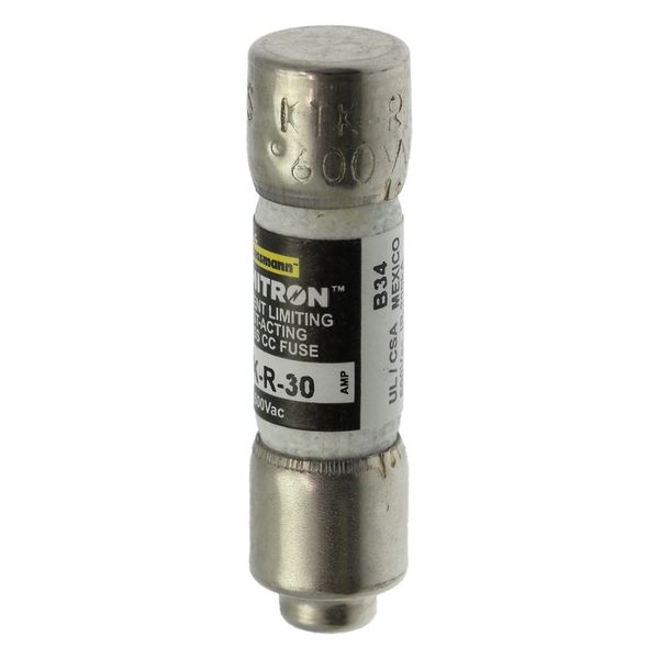 Fuse-link, LV, 30 A, AC 600 V, 10 x 38 mm, CC, UL, fast acting, rejection-type image 2