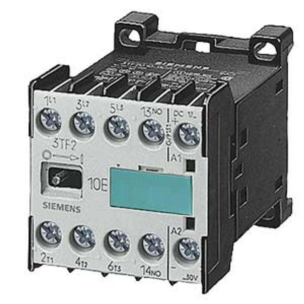 Contactor size S00, 3-pole AC-3 4 kW/380 V Auxiliary switch 11 (1 NO + 1 NC);  3TF2184-8BB4 image 1