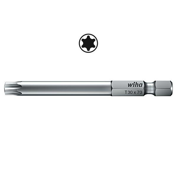 WIHA Lange Standaard bit TORX E 6,3 7045Z T30x50 (2 stuks) image 1