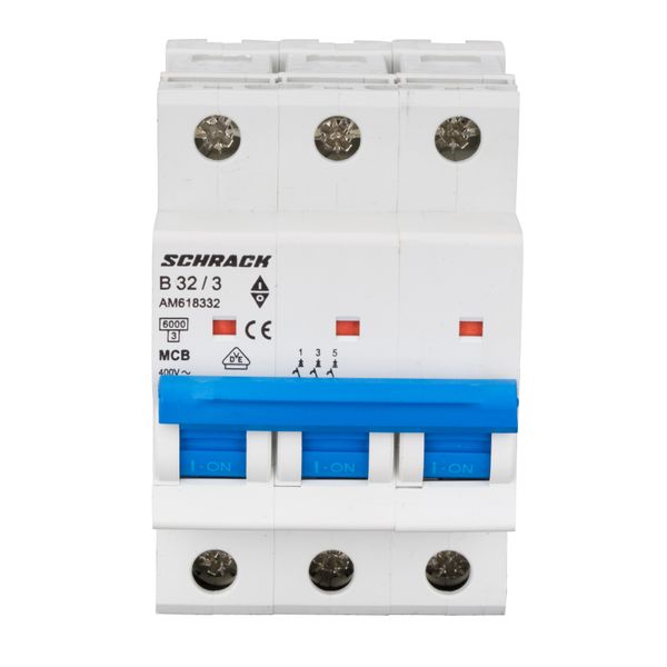 Miniature Circuit Breaker (MCB) AMPARO 6kA, B 32A, 3-pole image 6