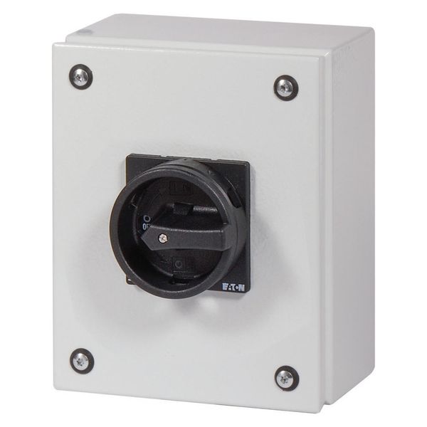 Main switch, P3, 63 A, surface mounting, 3 pole, 1 N/O, 1 N/C, STOP function, With black rotary handle and locking ring, Lockable in the 0 (Off) posit image 6