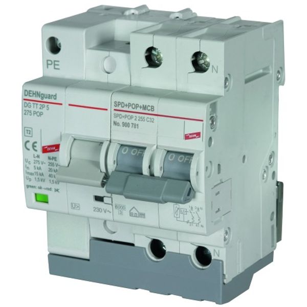 Surge protective devices for circuit breakers    2-pole C32 A image 1