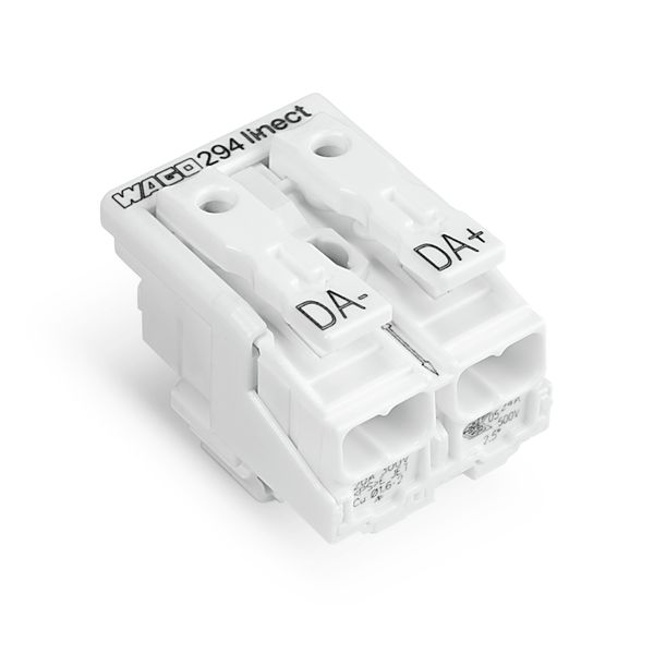 Lighting connector push-button, external for Linect® white image 1