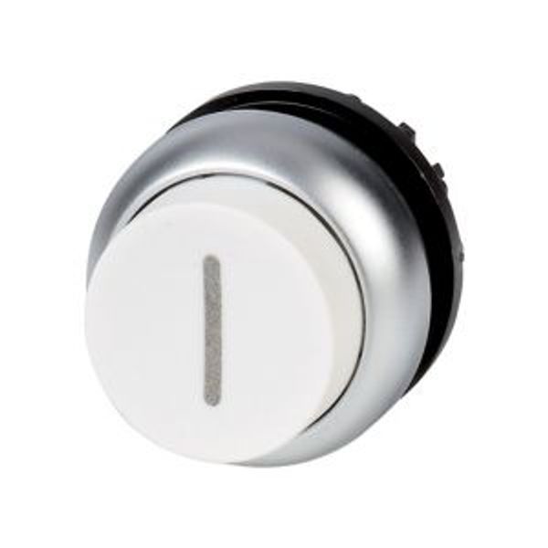 Pushbutton, RMQ-Titan, Extended, maintained, White, inscribed, Bezel: titanium image 4