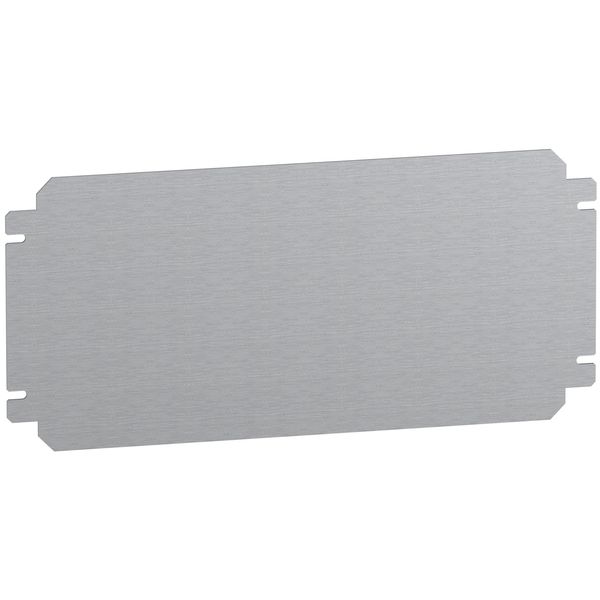 Plain mounting plate H400xW600mm made of galvanised sheet steel image 1