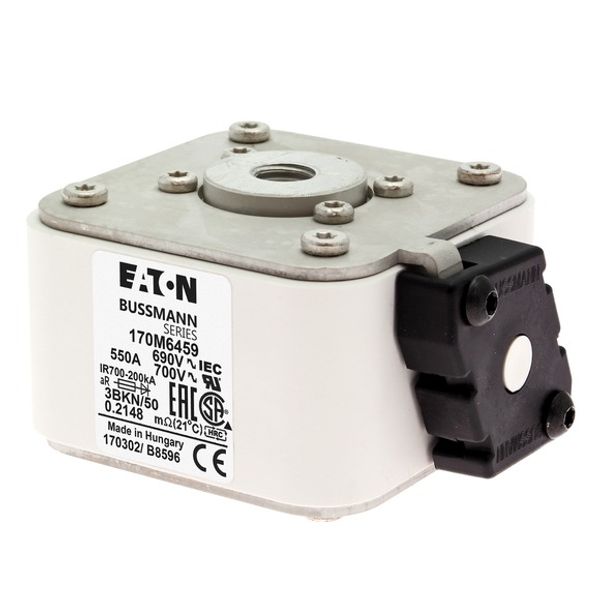 Fuse-link, high speed, 550 A, AC 690 V, size 3, aR, IEC, UL, single (top) indicator system image 3