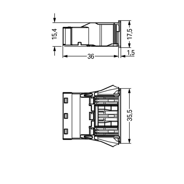 Snap-in socket 3-pole Cod. B pink image 10