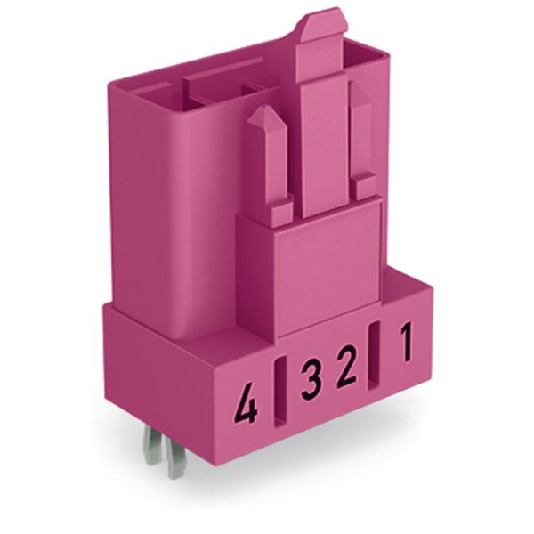 Plug for PCBs straight 4-pole pink image 2