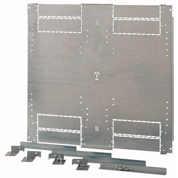 Mounting plate, 2xNZM4, 3p,withdrawable unit,W=800mm image 1