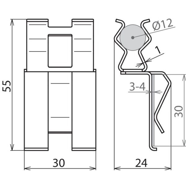 DEHNclip reinforcement clamp St/bare f. Rd 12mm / Rd 10mm image 2