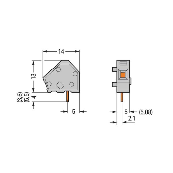 Stackable PCB terminal block 2.5 mm² Pin spacing 5/5.08 mm red image 2