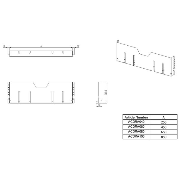 Document pocket for 800 mm wide enclosures, sheet steel image 2