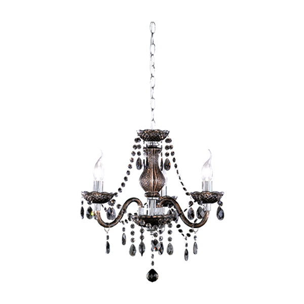 Luster chandelier 3-pc E14 black image 1