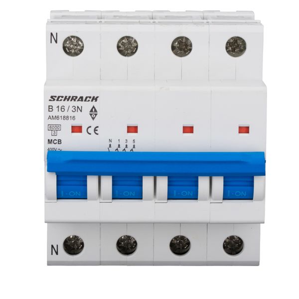 Miniature Circuit Breaker (MCB) AMPARO 6kA, B 16A, 3+N image 2