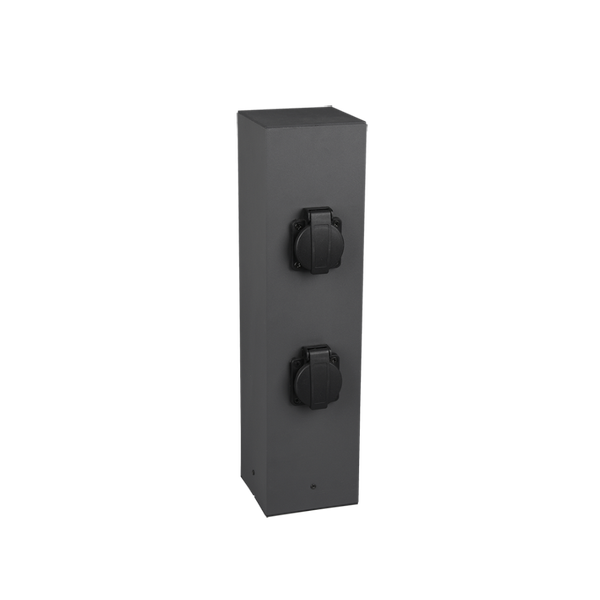 Garden socket pole 9964 anthracite with 4 power sockets image 1