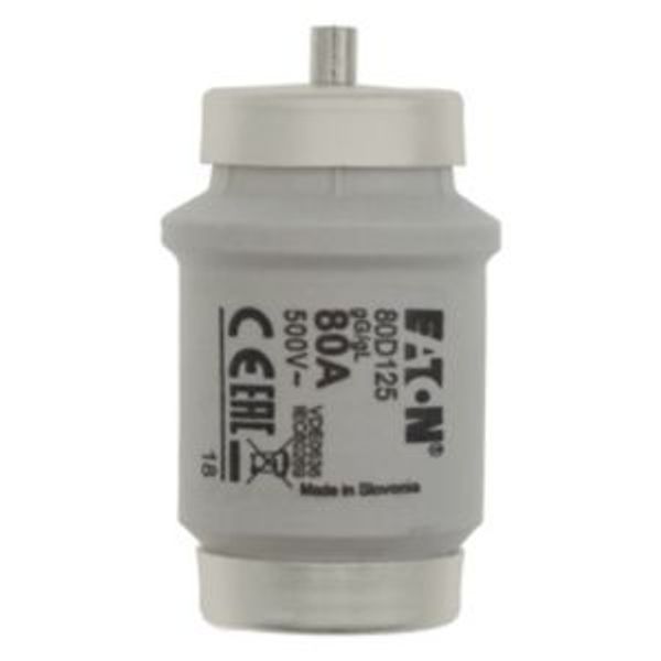 Fuse-link, LV, 80 A, AC 500 V, D4, gL/gG, IEC, time-delay image 6