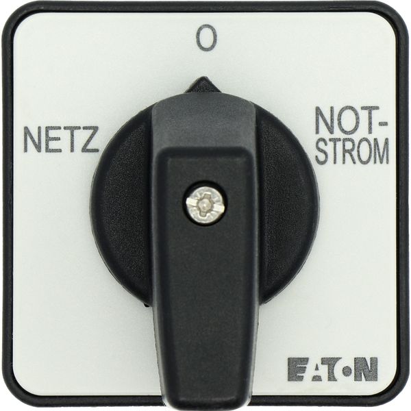 Changeoverswitches, T0, 20 A, flush mounting, 4 contact unit(s), Contacts: 8, 45 °, maintained, With 0 (Off) position, Netz-0-Notstrom, Design number image 15