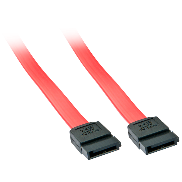 Int. SATA III Cable, Red, 0.5m 2 x 7 pin SATA Female Plug image 1