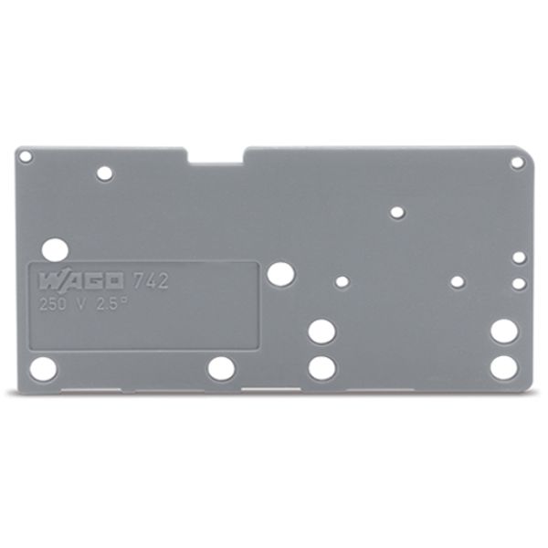 End plate snap-fit type 1.5 mm thick gray image 3