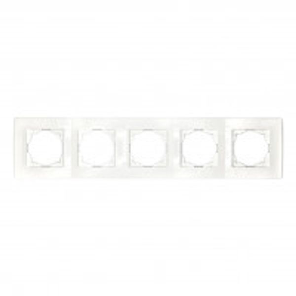 Linnera S Accessory White Five Gang Frame image 1