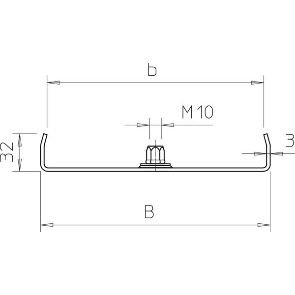 MAH 35 200 FS Centre suspension for cable tray B200mm image 2