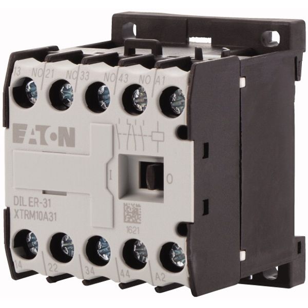 Contactor relay, 110 V 50/60 Hz, N/O = Normally open: 3 N/O, N/C = Normally closed: 1 NC, Screw terminals, AC operation image 2