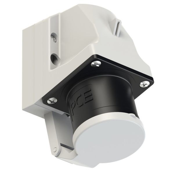 CEE-wall mounted plug 32A 4p 7h with lid image 1