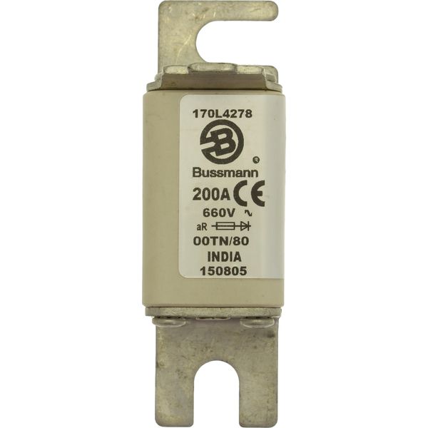 Fuse-link, high speed, 200 A, AC 660 V, Size 00, 30 x 67 x 100 mm, aR, IEC, single indicator image 10