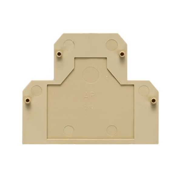 End plate (terminals), 54 mm x 1.5 mm, dark beige image 2