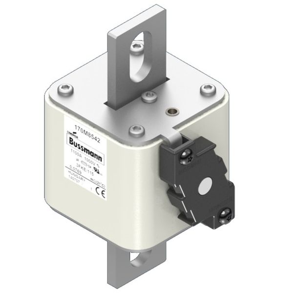 Fuse-link, high speed, 1250 A, AC 690 V, size 3, 76 x 76 x 150 mm, aR, IEC, single indicator image 2