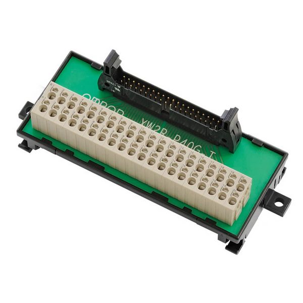 DIN-rail mounting terminal block, MIL40 socket, push-in clamp, 40 poin image 1