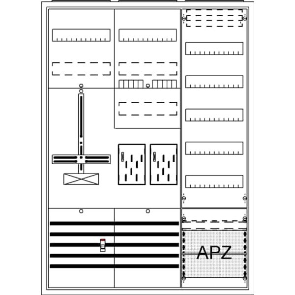 BA37FN Meter board, Field width: 3, Rows: 57, 1100 mm x 800 mm x 215 mm, Isolated (Class II), IP31 image 17