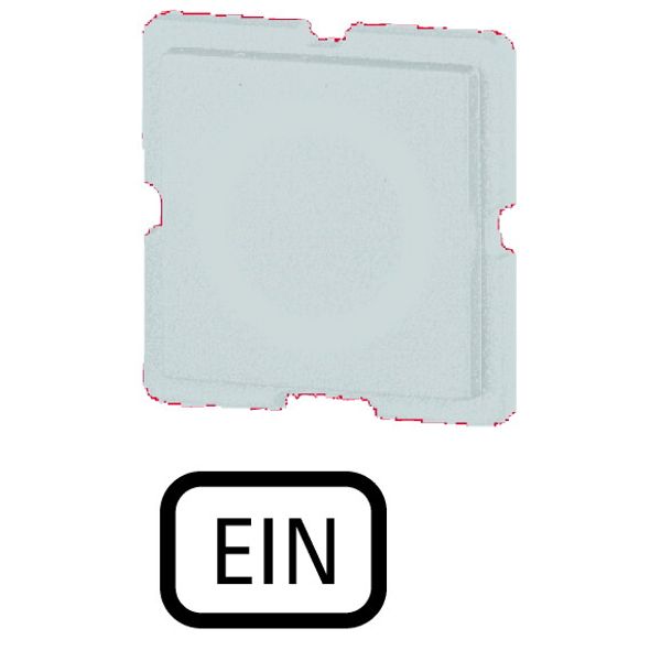 Button plate, white, ON image 1