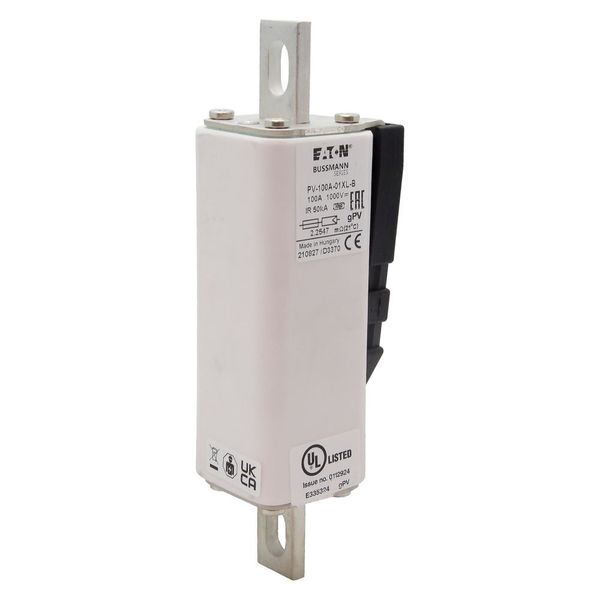 Fuse-link, high speed, 100 A, DC 1000 V, 01XL, gPV, UL, IEC image 13