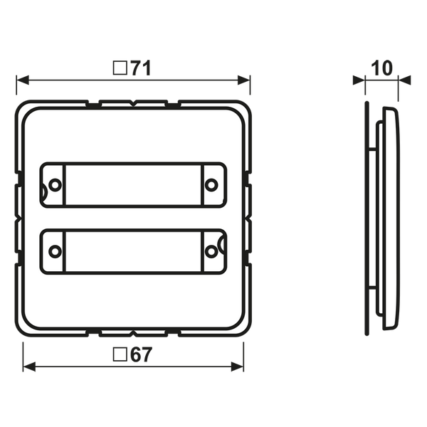 Centre plate. f. subminiature D-socket CD594-2WW image 2