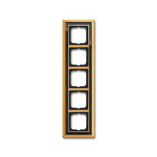 1725-835-500 Cover Frame Busch-dynasty® polished brass anthracite image 1