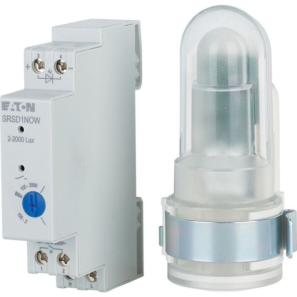 Analogue Light intensity switch, DIN rail 1 TE, 1 NO contact, external light sensor Surface-mounted, 2-2000 Lux image 6