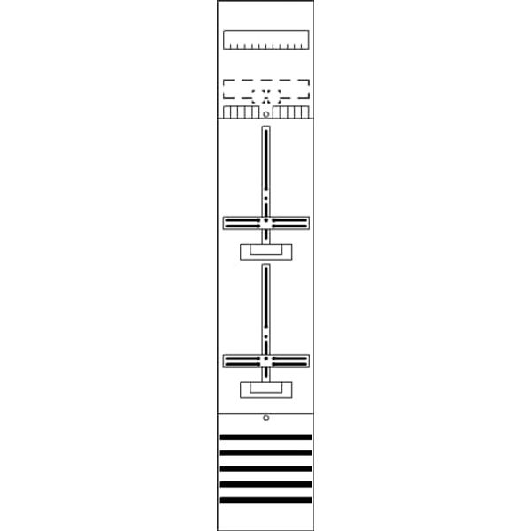 DF19C2 Meter panel, Field width: 1, Rows: 0, 1350 mm x 250 mm x 160 mm, IP2XC image 29