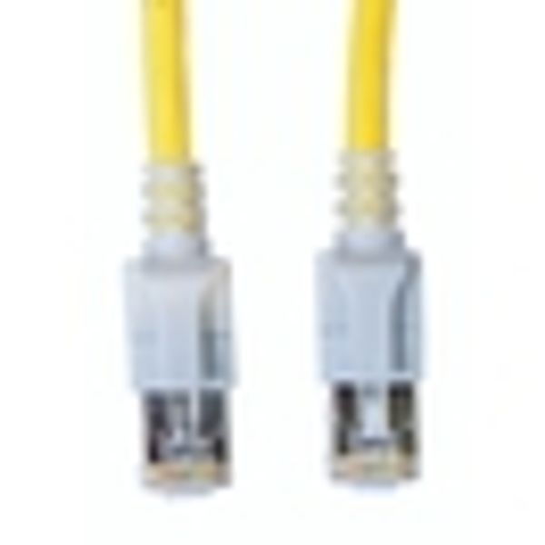 LED Patchcord RJ45 shielded, Cat.6a 10GB, LS0H,yellow, 1.0m image 2