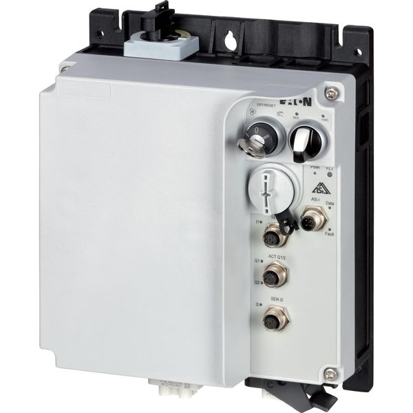 Reversing starter, 6.6 A, Sensor input 2, Actuator output 1, 400/480 V AC, AS-Interface®, S-7.4 for 31 modules, HAN Q4/2, with manual override switch image 5