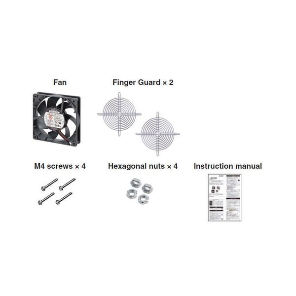 DC Axial fan, plastic blade, frame 120x25, high speed, 2 x finger guar image 1