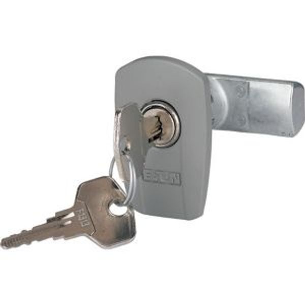 Lock, simultaneous locking with 2 keys, grey image 2