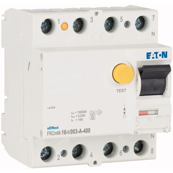 Residual current circuit breaker (RCCB), 16 A, 4 p, 30 mA, type A, 400 V image 4