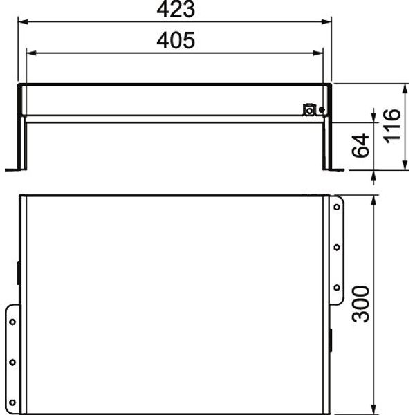 PMB 640-3 A2 Fire Protection Box 3-sided with intumescending inlays 300x423x116 image 2