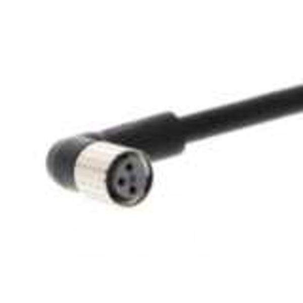 Sensor cable, M8 right-angle socket (female), 3-poles, PUR fire-retard image 1