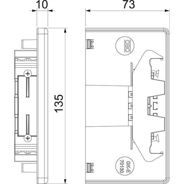 GK-E70130RW End piece  70x130mm image 2