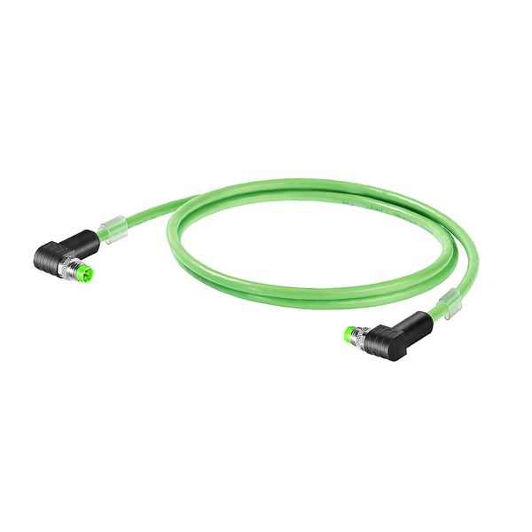 PROFINET Cable (assembled), M8 D-code - IP67 angeled pin, M8 D-code -  image 1