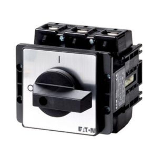 On-Off switch, P5, 125 A, flush mounting, 3 pole, with black thumb grip and front plate image 4