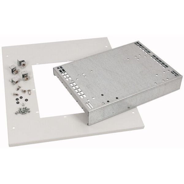 Mounting kit, for IZMX16, 3p, withdrawable unit, WxD=425x600mm, +door, grey image 1
